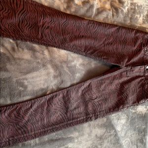 ASOS Zebra Print Burgundy/Black skinny denim